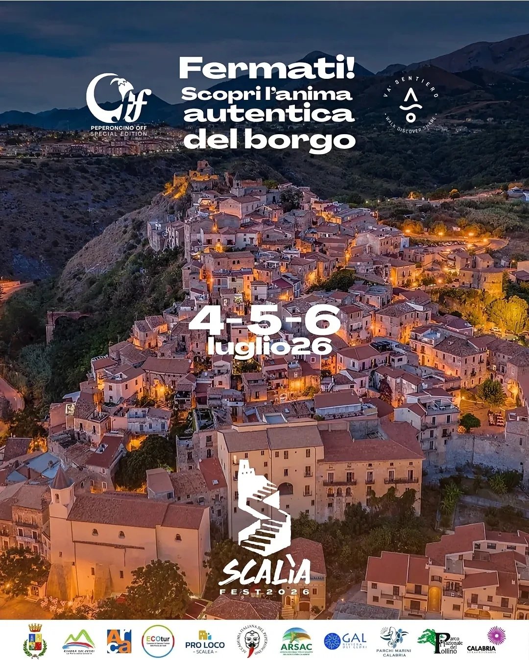 Locandina Scalia Fest 2026 4-5-6 luglio a Scalea (Cosenza)