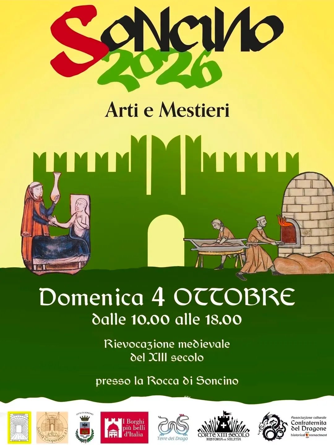 Locandina Soncino Arti e Mestieri 2026 a Soncino (Cremona)