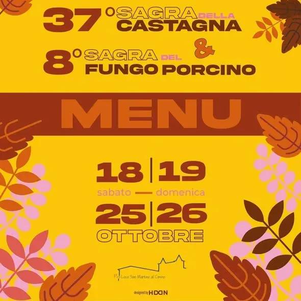 Locandina 37ª Sagra della Castagna & 8ª Sagra del Fungo Porcino 2026 a Viterbo (VT)