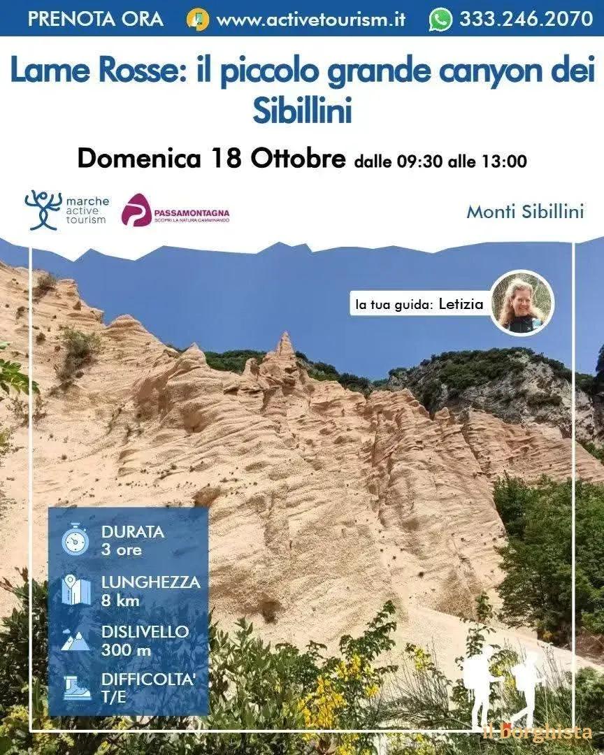 Locandina Lame Rosse: il piccolo grande canyon dei Sibillini 2026 a Fiastra (Macerata)
