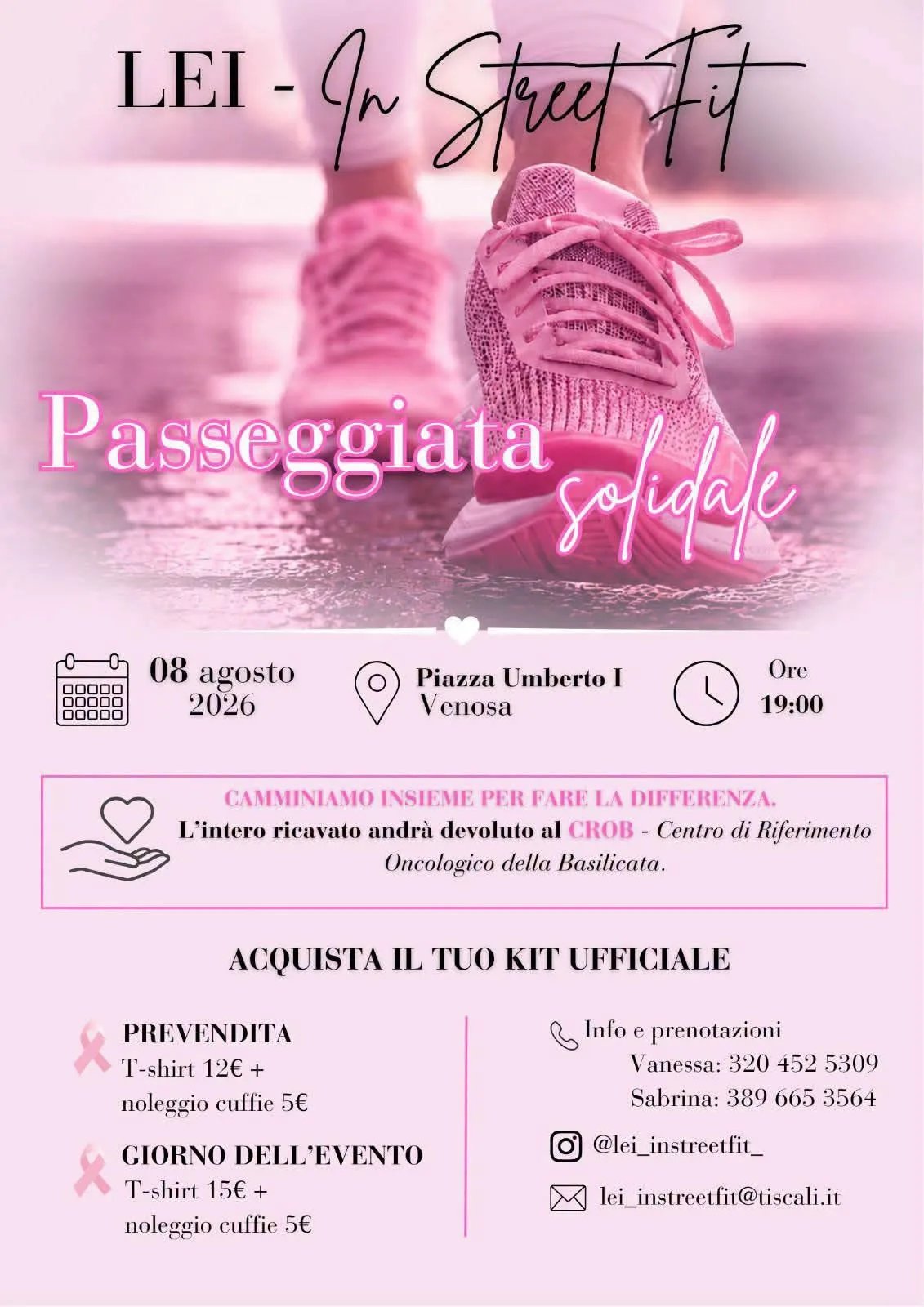 Locandina LEI - In Street Fit Passeggiata solidale 2026 a Venosa (Potenza)