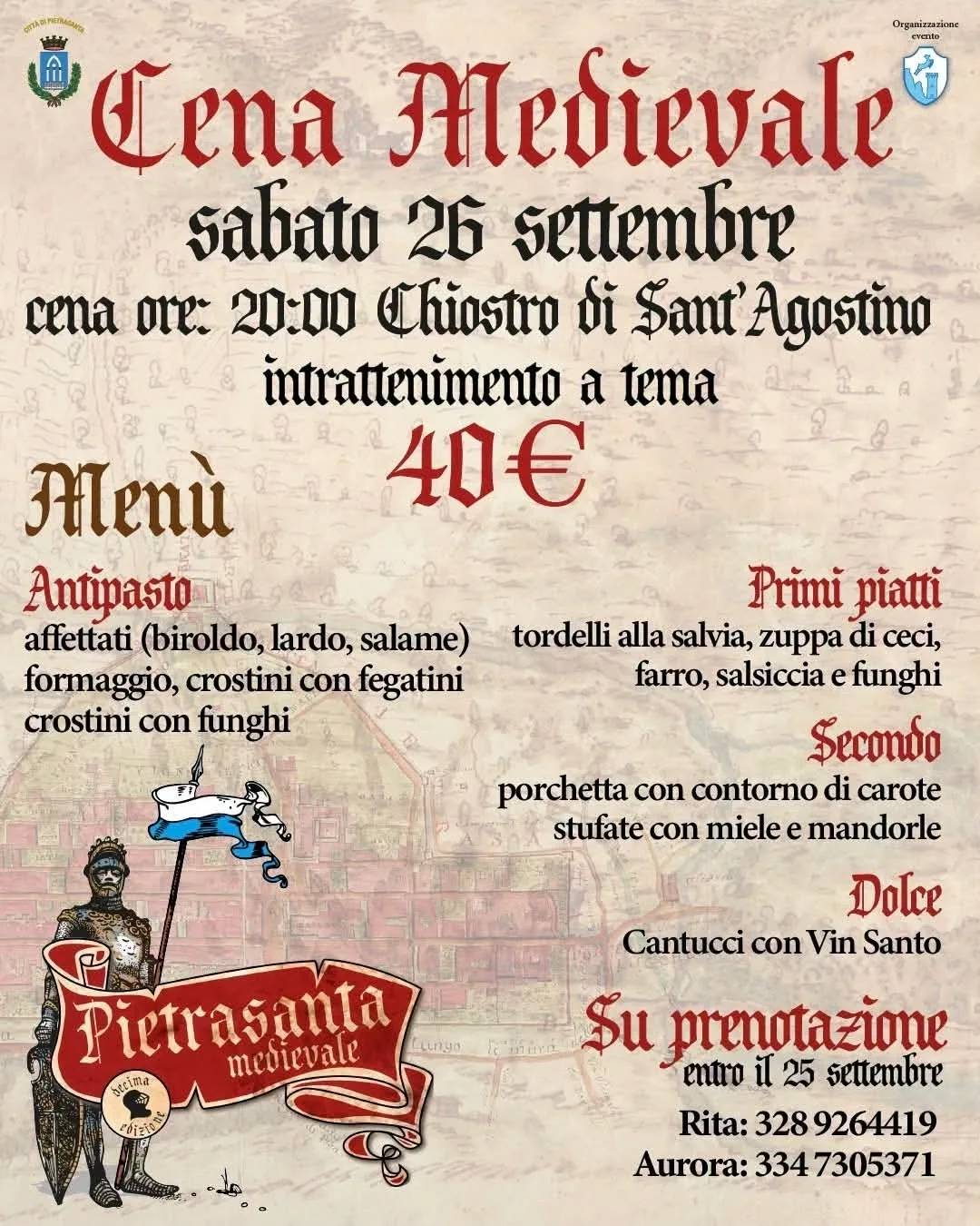 Locandina 10ª Cena Medievale Pietrasanta 2026 a Pietrasanta (LU)