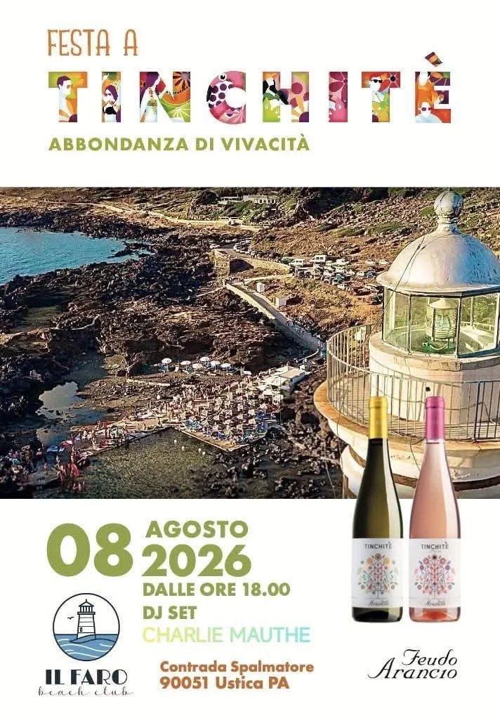 Locandina Festa a Tinchitè 2026 a Ustica (Palermo)