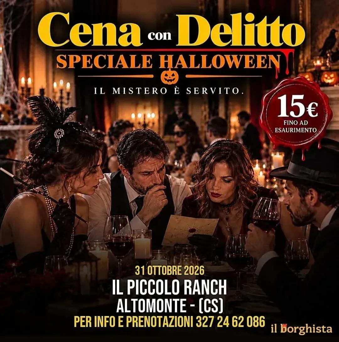 Locandina Cena con Delitto Speciale Halloween 2026 a Altomonte (Cosenza)