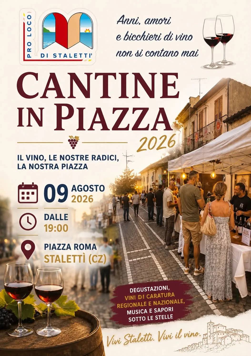 Locandina Cantine in Piazza 2026 a Stalettì (Catanzaro)