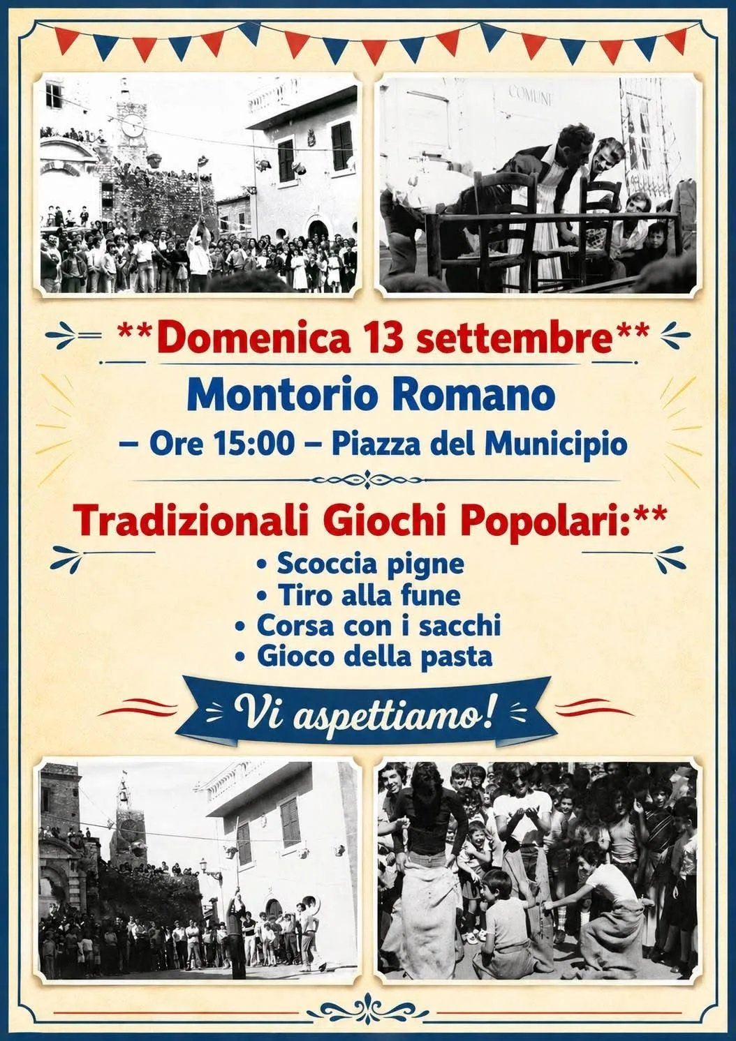 Locandina Tradizionali Giochi Popolari Montorio Romano 2026 a Montorio Romano (Roma)