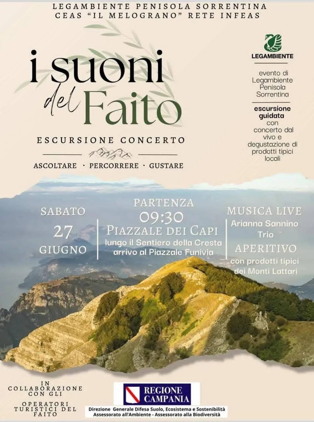 Locandina I suoni del Faito 2026 a Sorrento (Napoli)