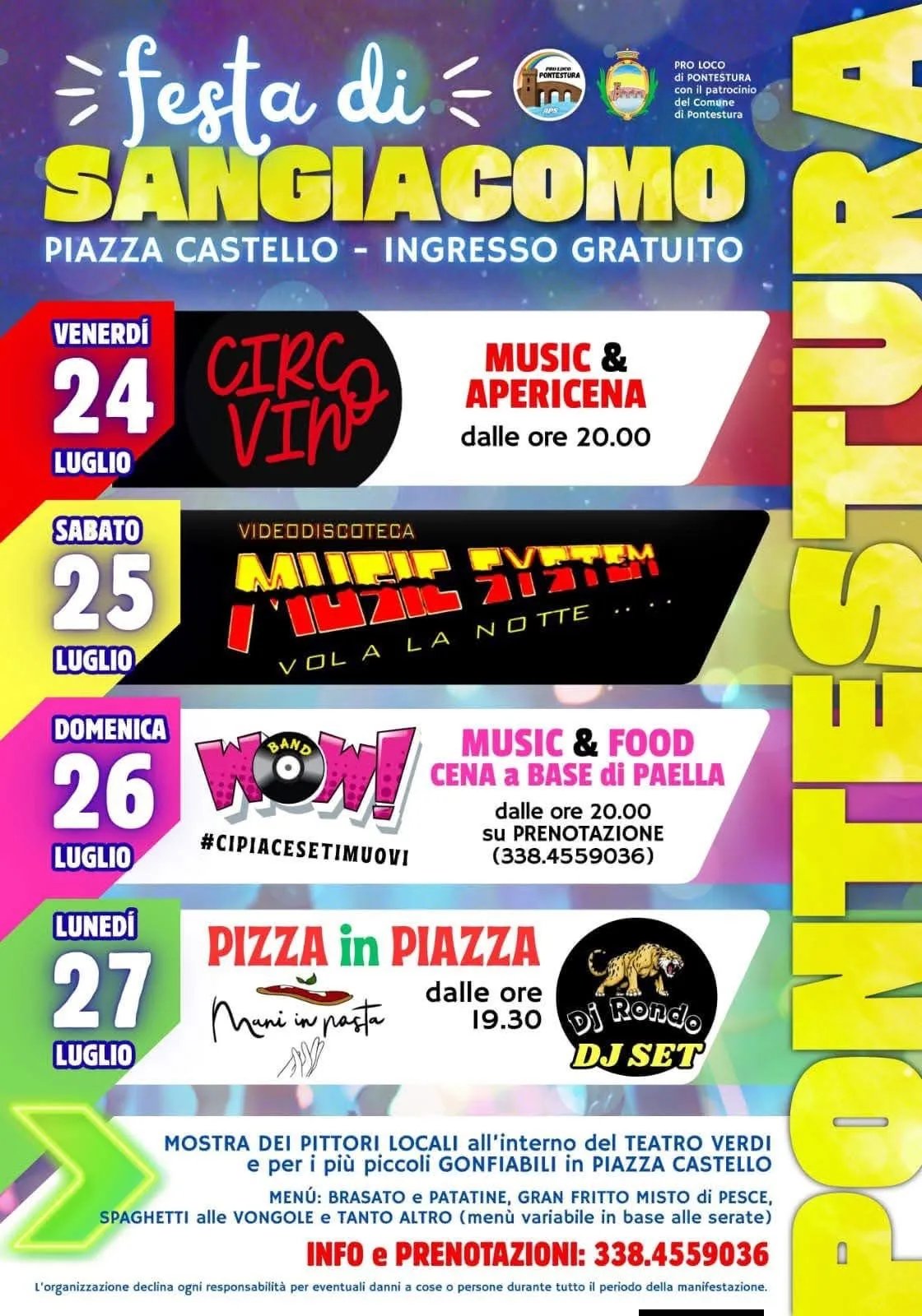 Locandina Festa di Sangiacomo 2026 a Pontestura (Alessandria)