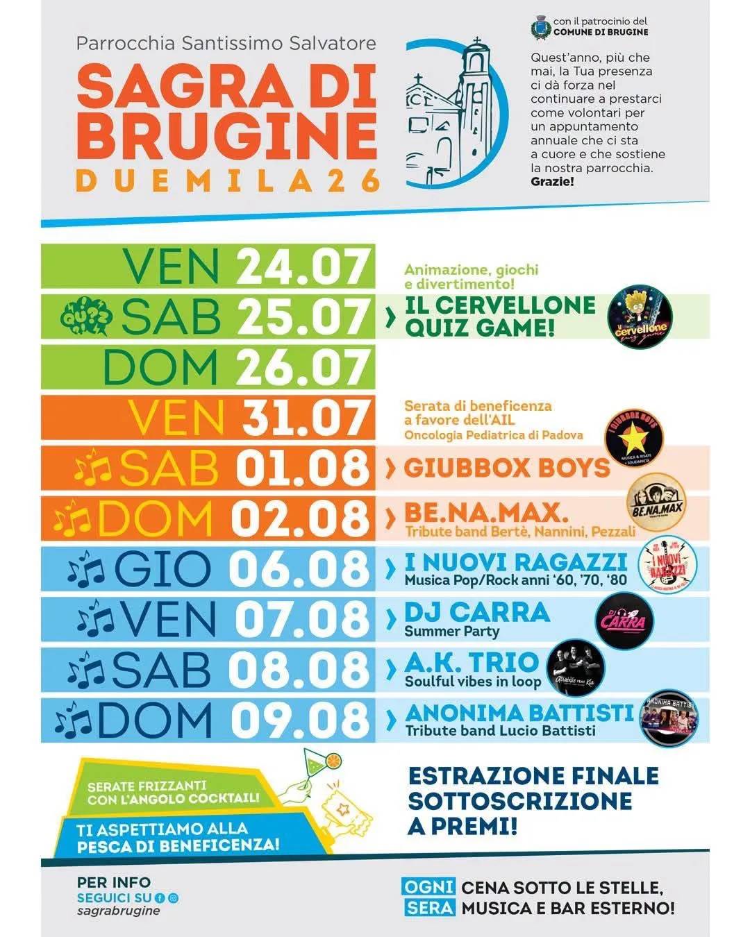 Locandina Sagra di Brugine Duemila 26 2026 a Brugine (Padova)