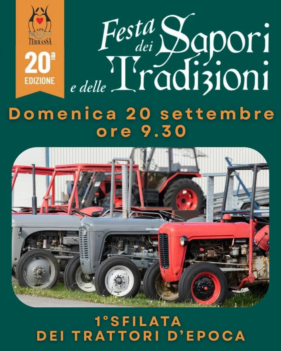 Locandina 20ª Festa dei Sapori e delle Tradizioni 2026 a Terrassa Padovana (Padova)