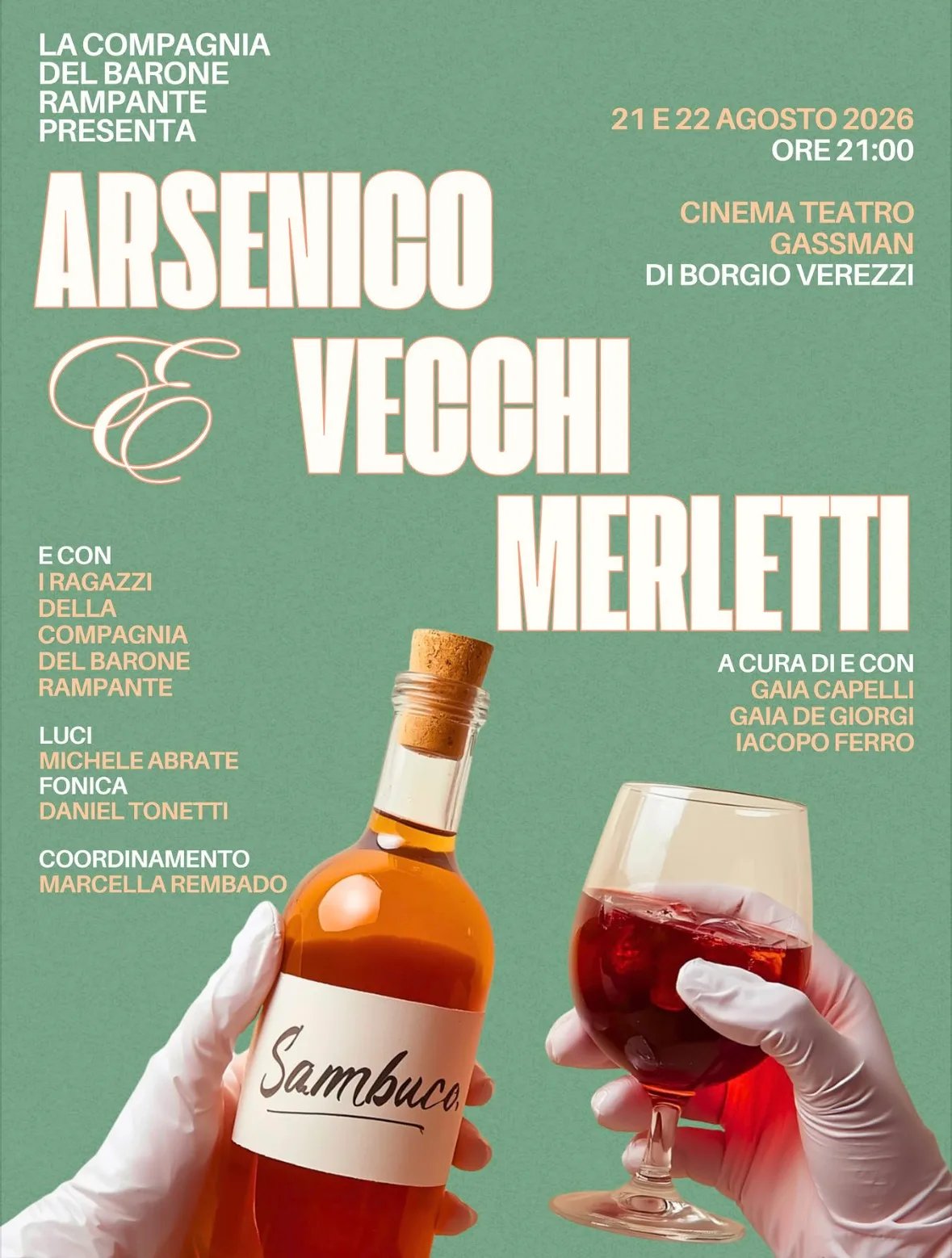 Locandina Arsenico e Vecchi Merletti 2026 a Borgio Verezzi (Savona)