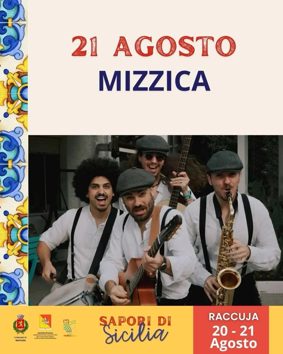 Locandina Sapori di Sicilia 2026 — Raccuja 20-21 Agosto a Raccuja (Messina)