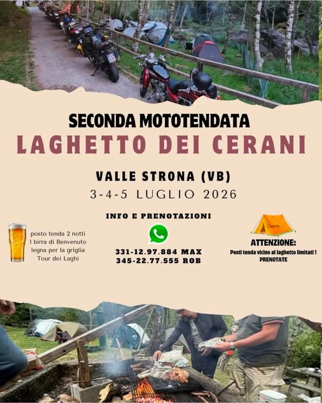 Locandina Seconda Mototendata Laghetto dei Cerani 2026 a Valstrona (Verbano-cusio-ossola)