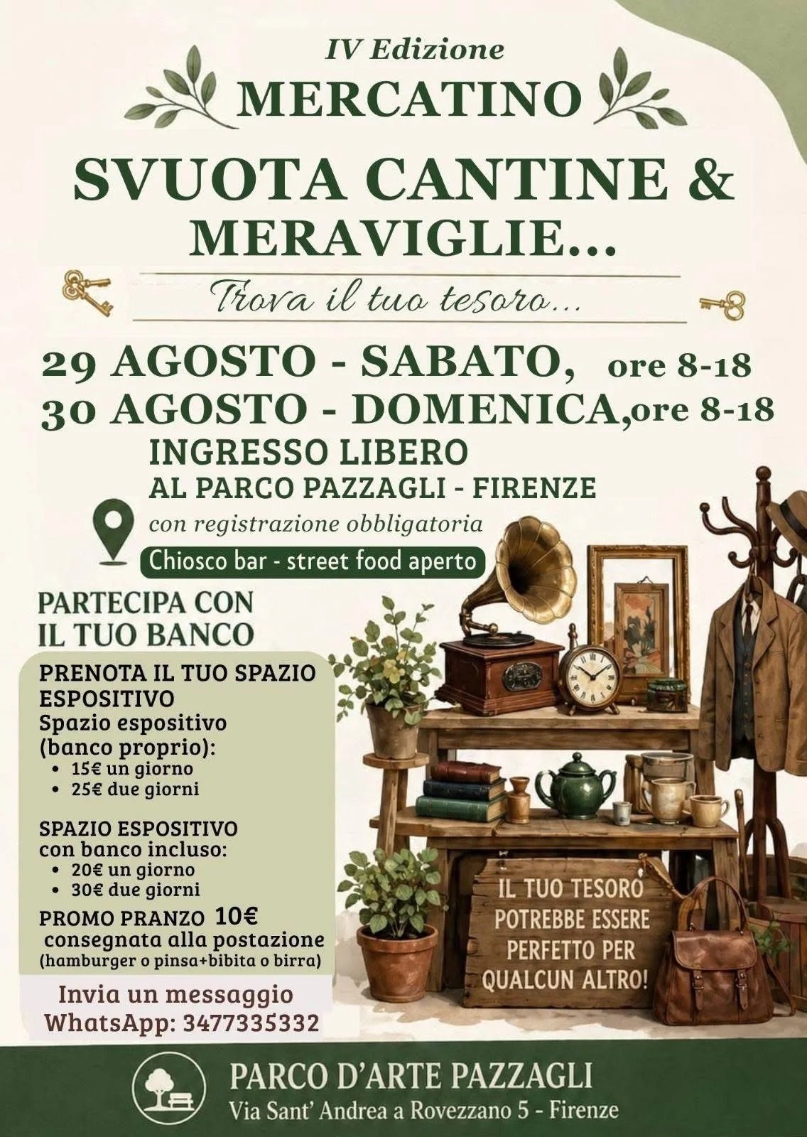 Locandina 4ª Edizione Mercatino Svuota Cantine & Meraviglie 2026 a Firenze (Firenze)