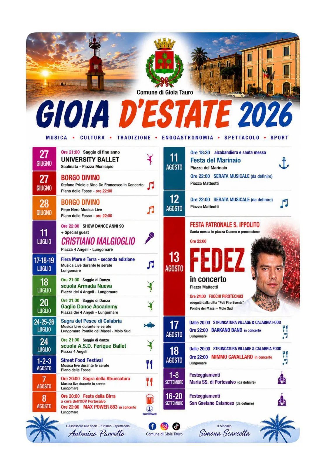 Locandina Festa Patronale S. Ippolito 2026 a Gioia Tauro (Reggio calabria)