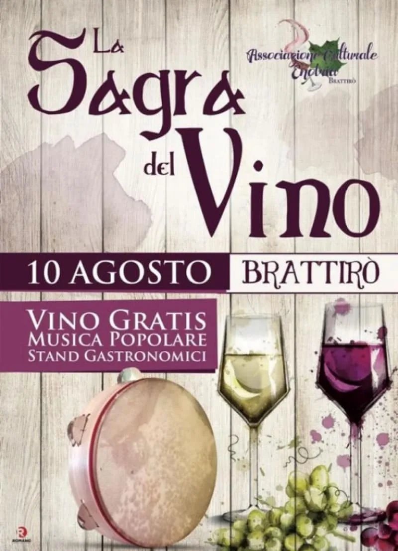 Locandina 5ª Sagra del Vino 2026 a Drapia (Vibo valentia)