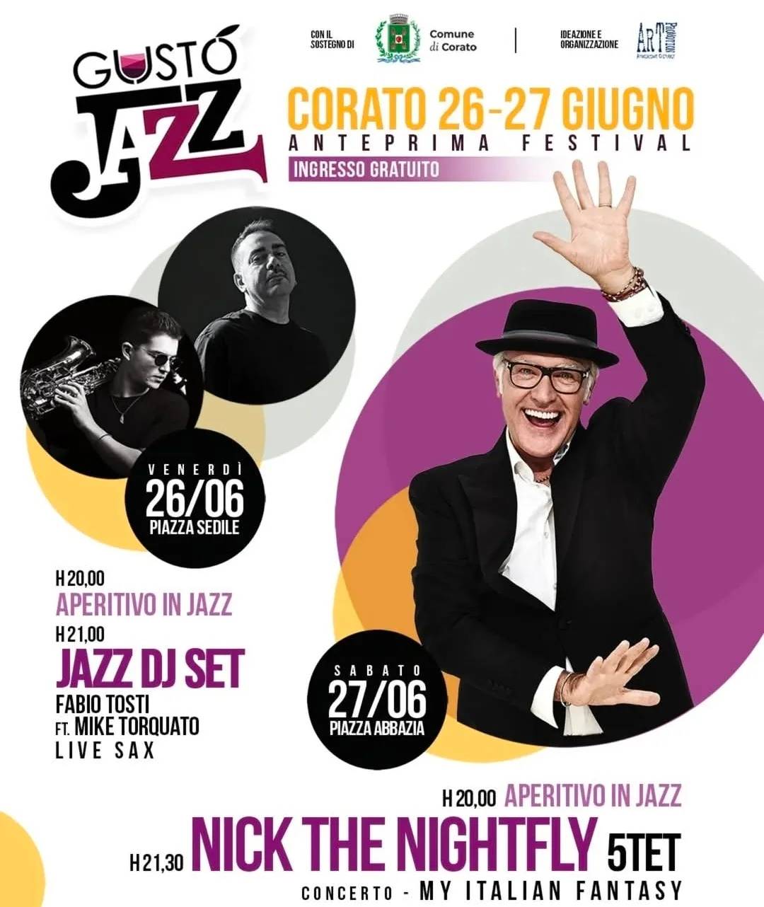 Locandina Anteprima Festival Gusto Jazz 2026 a Corato (Bari)