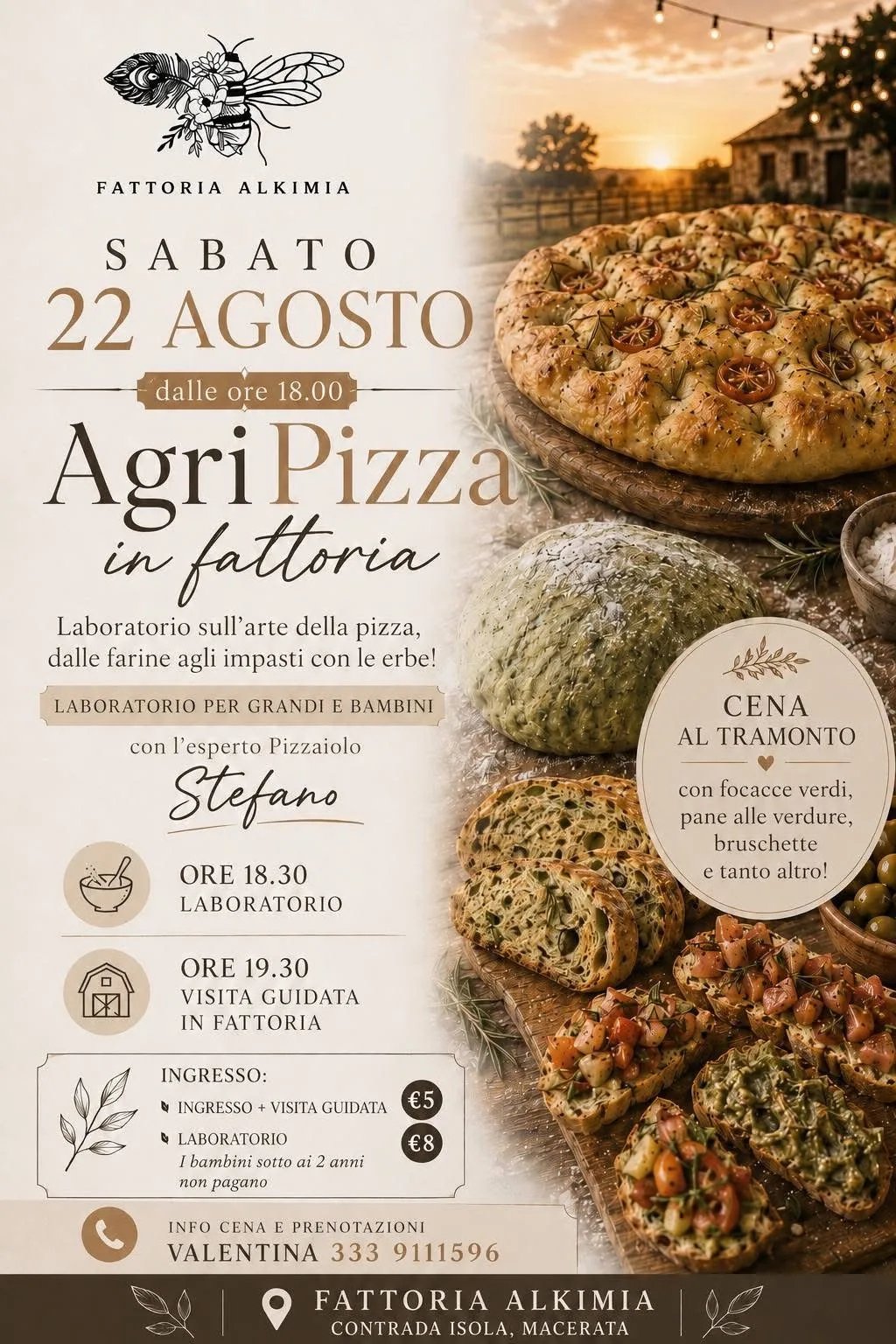 Locandina Agri Pizza in fattoria 2026 a Macerata (Macerata)