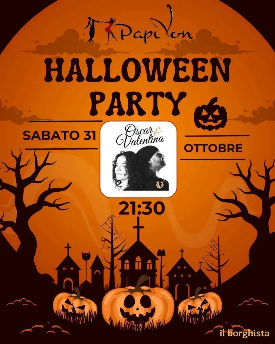 Locandina Halloween Party Papilon 2026 a Vareatina