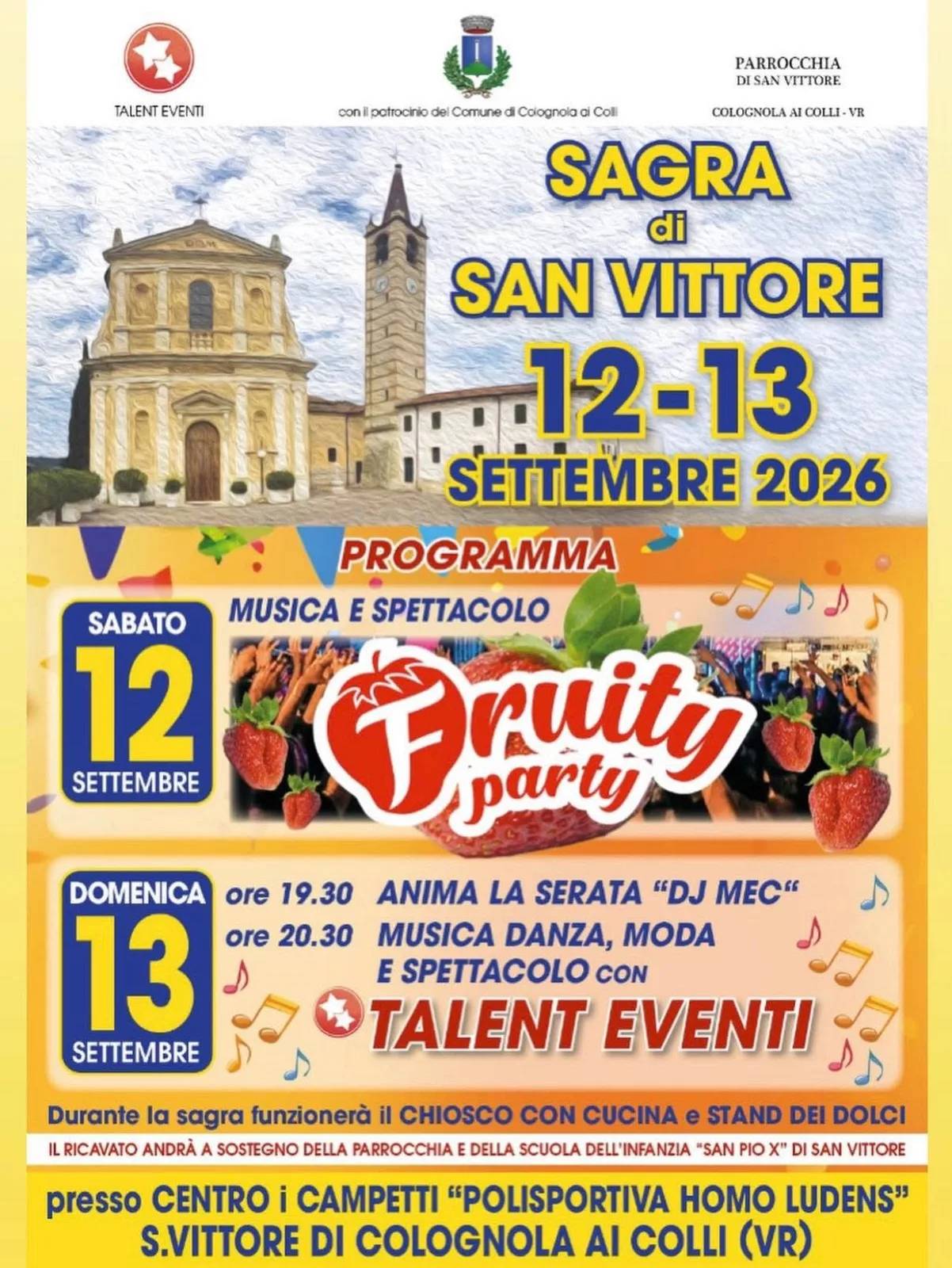 Locandina Sagra di San Vittore 2026 a Colognola ai Colli (Verona)