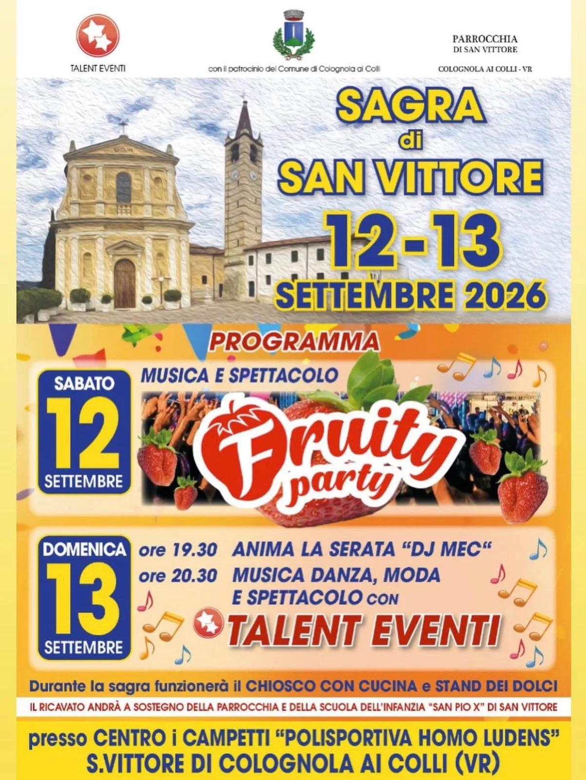 Locandina Sagra di San Vittore 2026 a Colognola ai Colli (Verona)