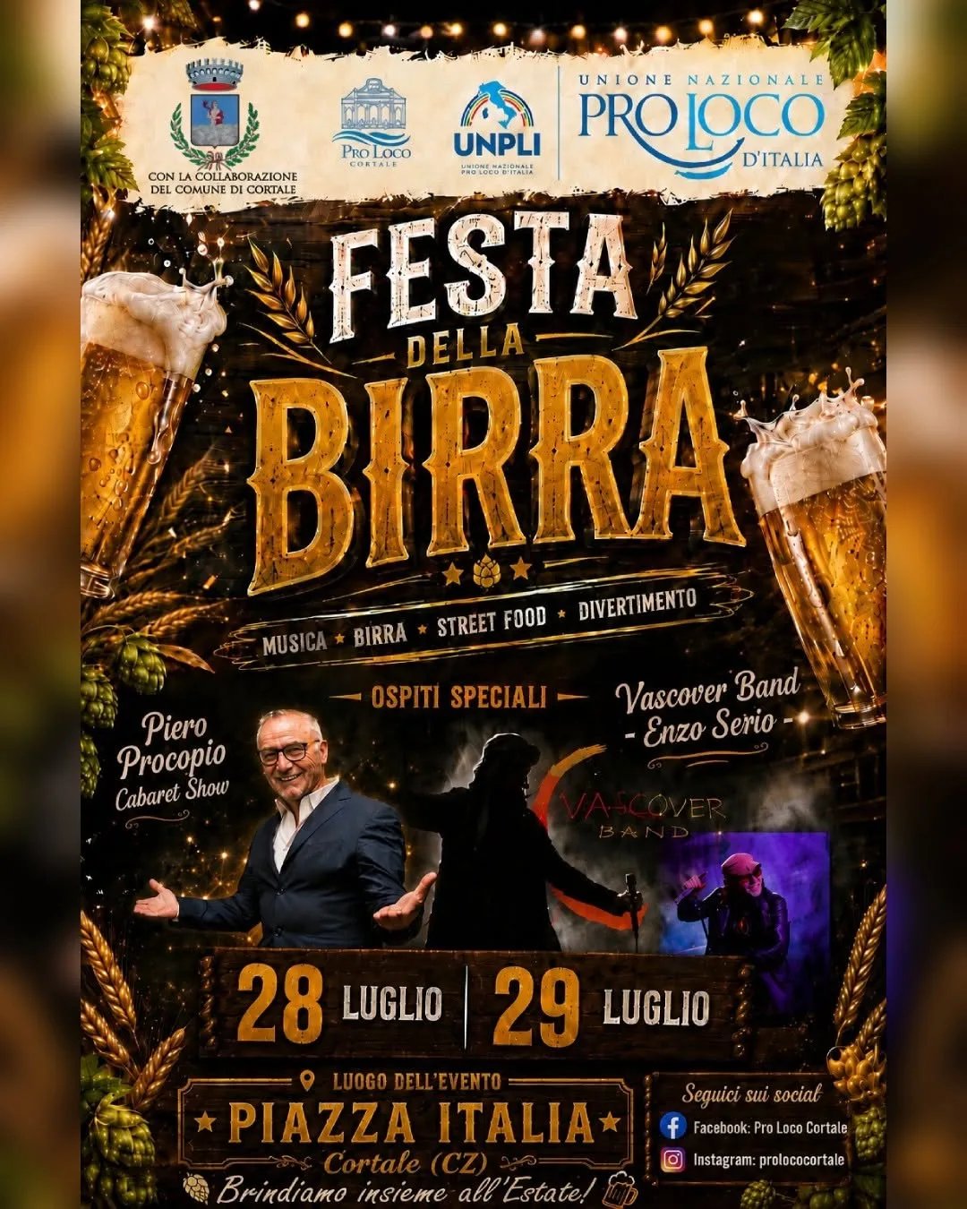 Locandina Festa della Birra 2026 a Cortale (Catanzaro)