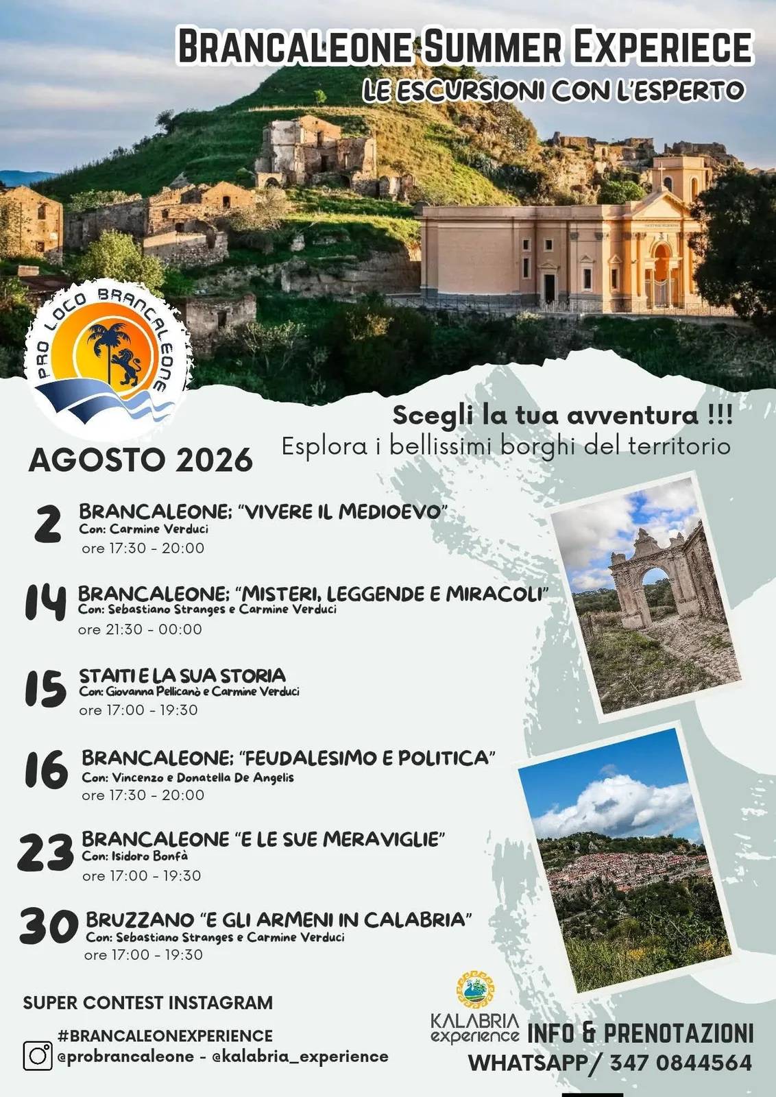 Locandina Brancaleone Summer Experience 2026: gli Armeni in Calabria a Brancaleone (Reggio calabria)