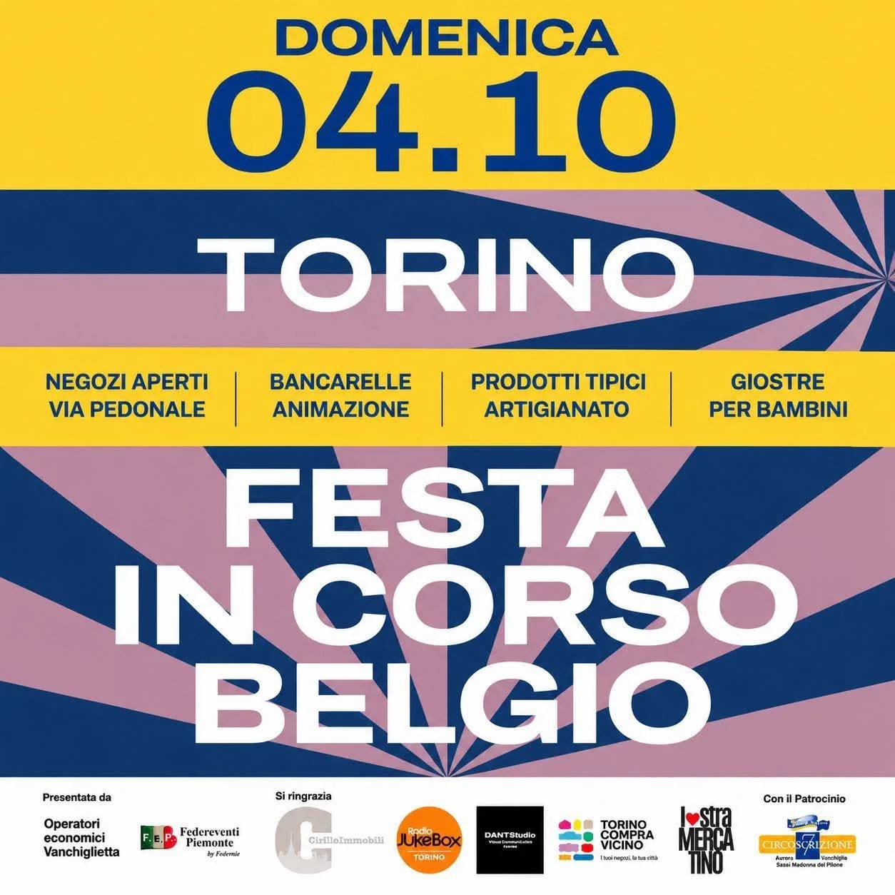 Locandina Festa in Corso Belgio 2026 a Torino (Torino)