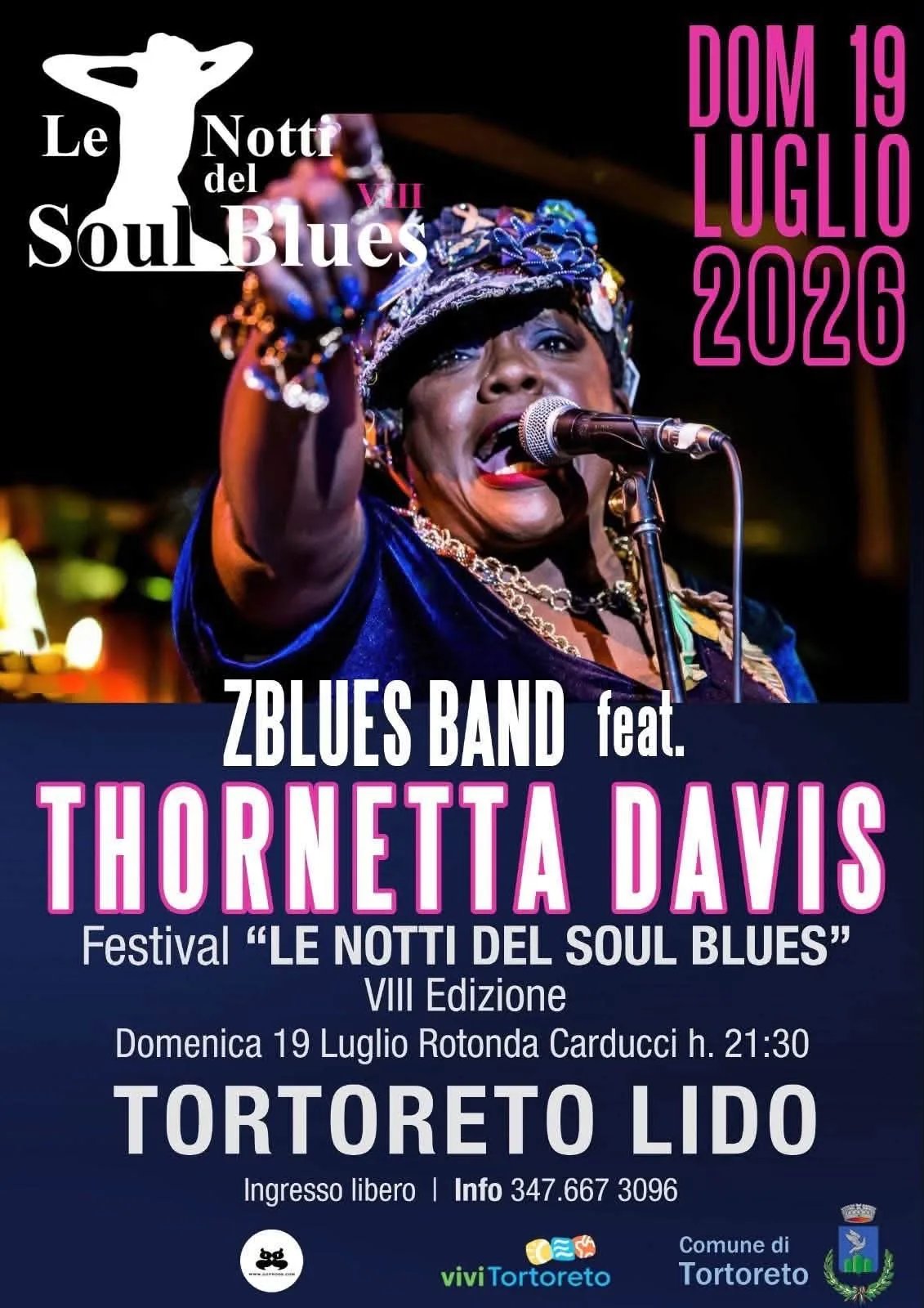 Locandina VIII Edizione Le Notti del Soul Blues 2026 a Tortoreto (Teramo)