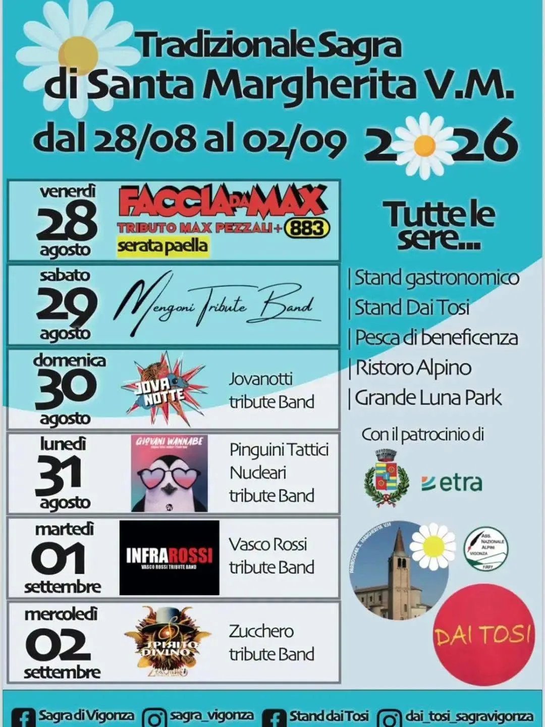 Locandina Tradizionale Sagra di Santa Margherita V.M. 2026 a Vigonza (Padova)