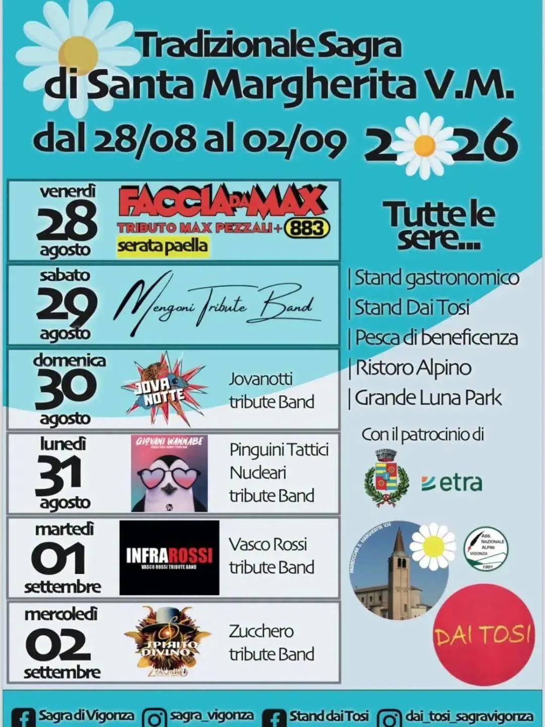 Locandina Tradizionale Sagra di Santa Margherita V.M. 2026 a Vigonza (Padova)