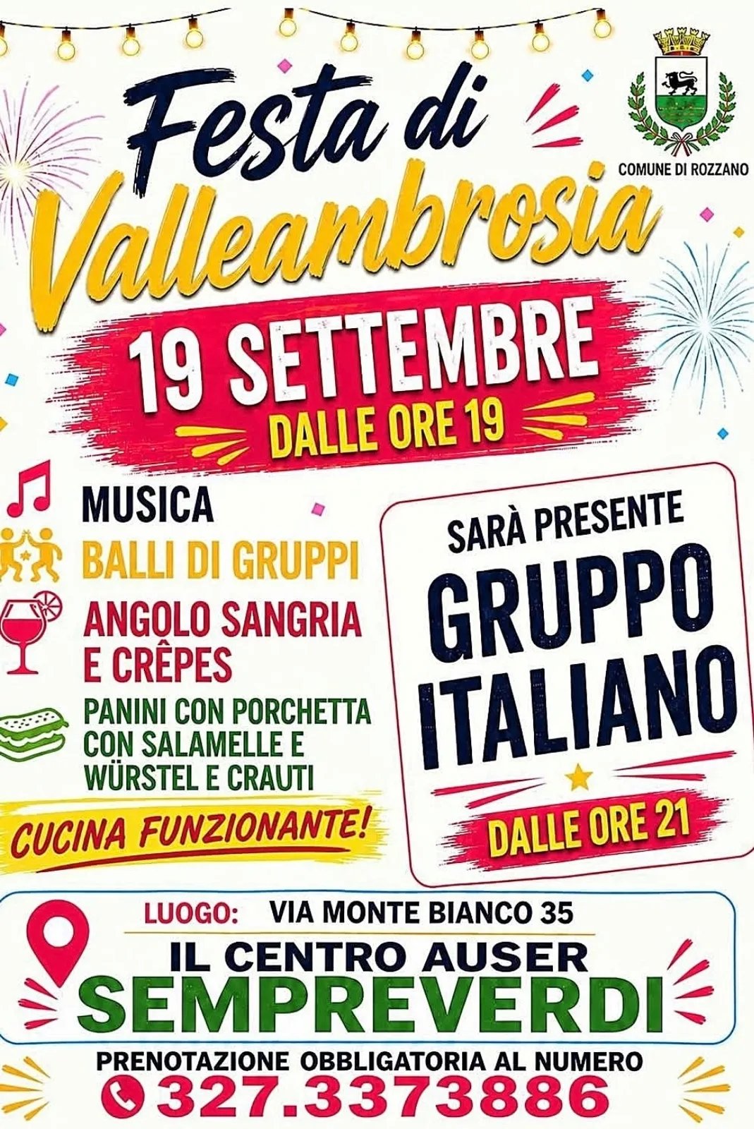 Locandina Festa di Valleambrosia 2026 a Rozzano (Milano)