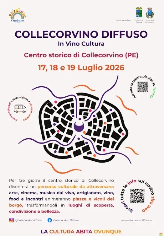 Locandina Collecorvino Diffuso In Vino Cultura 2026 a Collecorvino (Pescara)