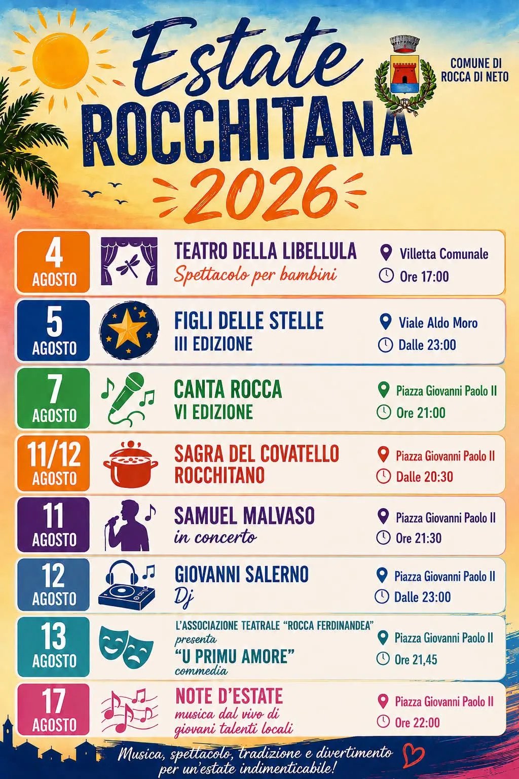 Locandina Sagra del Covatello Rocchitano 2026 a Rocca di Neto (Crotone)