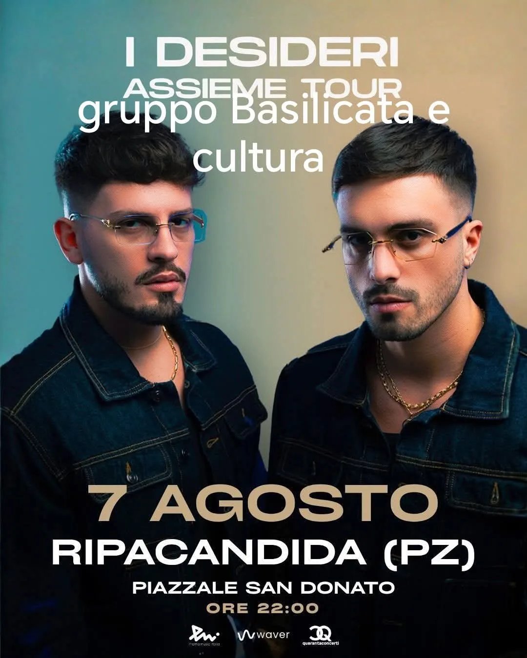 Locandina I Desideri Assieme Tour 2026 a Ripacandida (Potenza)