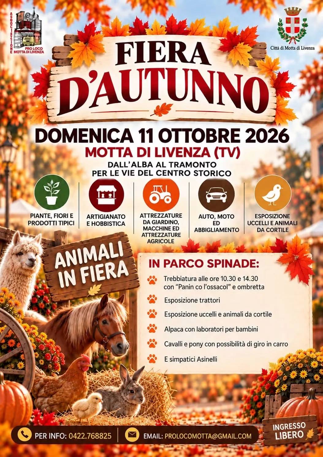 Locandina Fiera d'Autunno 2026 a Motta di Livenza (Treviso)