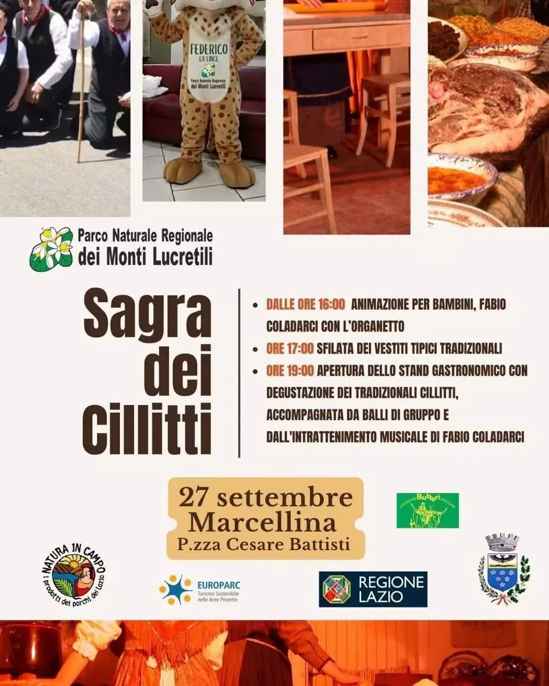 Locandina Sagra dei Cillitti 2026 a Marcellina (Roma)