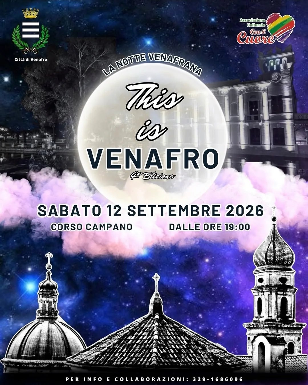 Locandina III La Notte Venafrana 2026 a Venafro (Isernia)