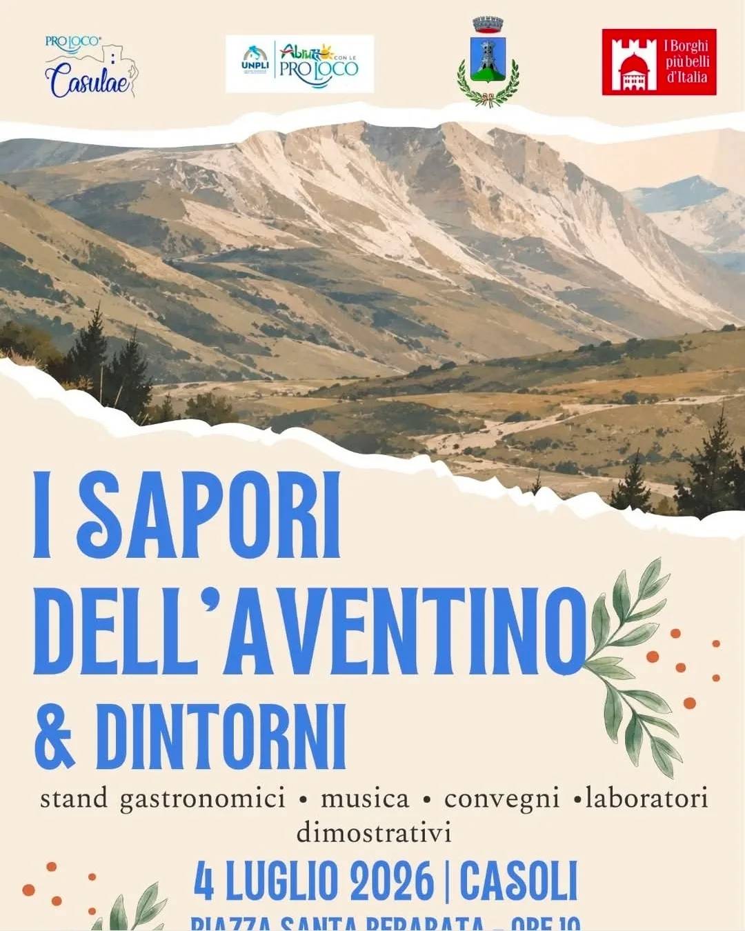 Locandina I Sapori dell'Aventino & Dintorni 2026 a Casoli (Chieti)