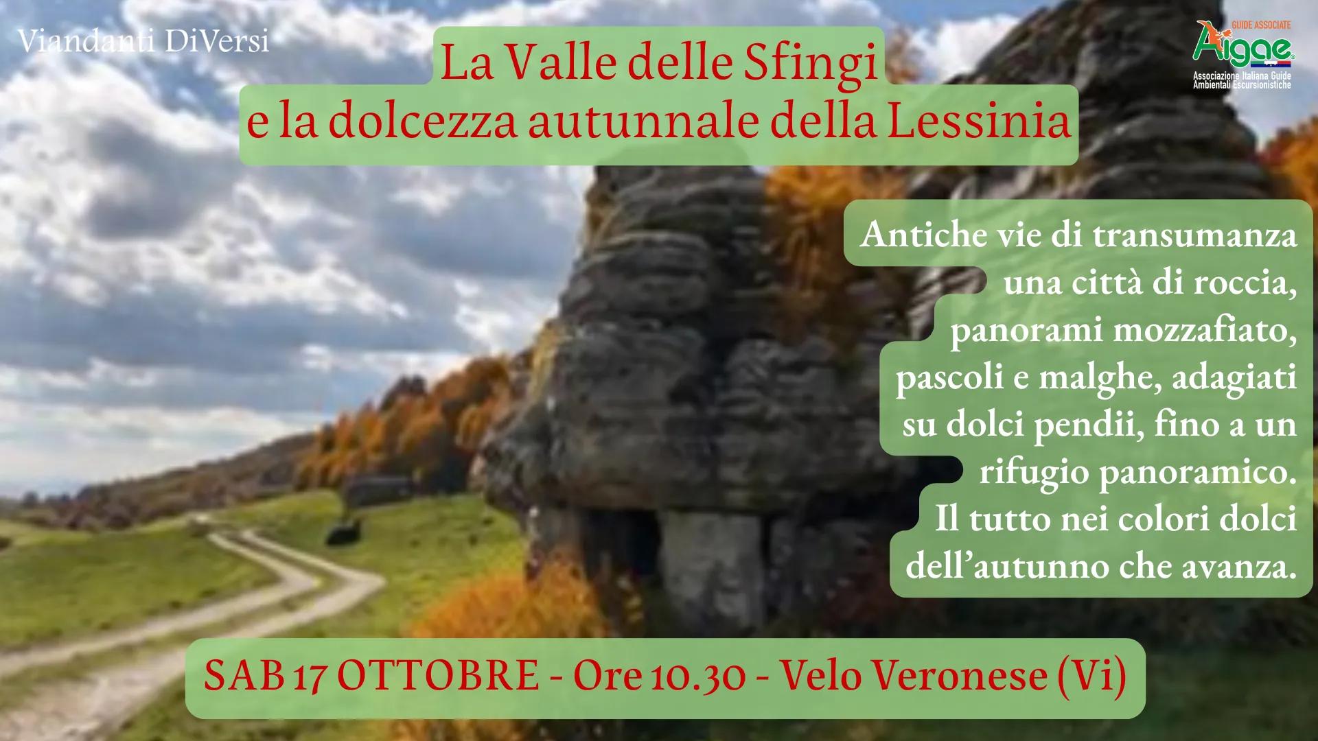 Locandina La Valle delle Sfingi e la dolcezza autunnale della Lessinia a Velo Veronese (Verona)