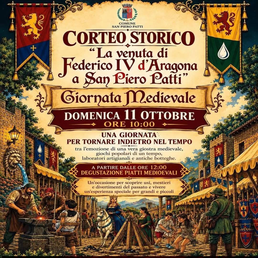 Locandina Corteo Storico La venuta di Federico IV d'Aragona a San Piero Patti 2026 a San Piero Patti (Messina)