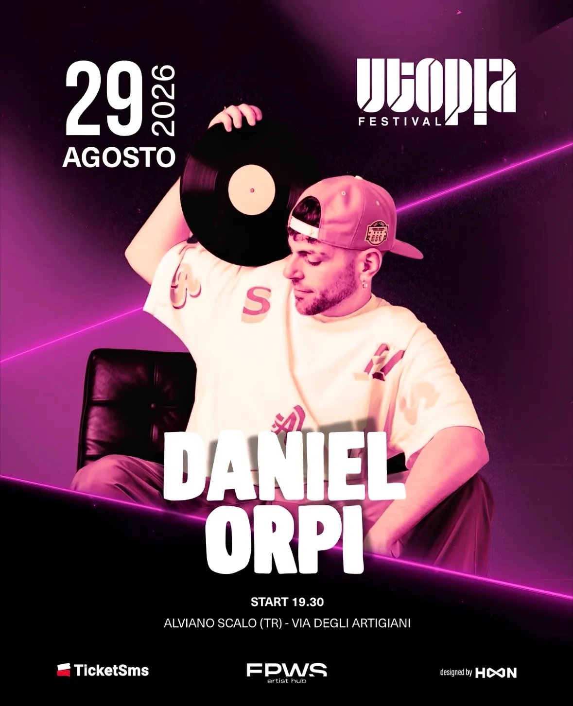 Locandina Utopia Festival 2026 - Daniel Orpi a Alviano (Terni)