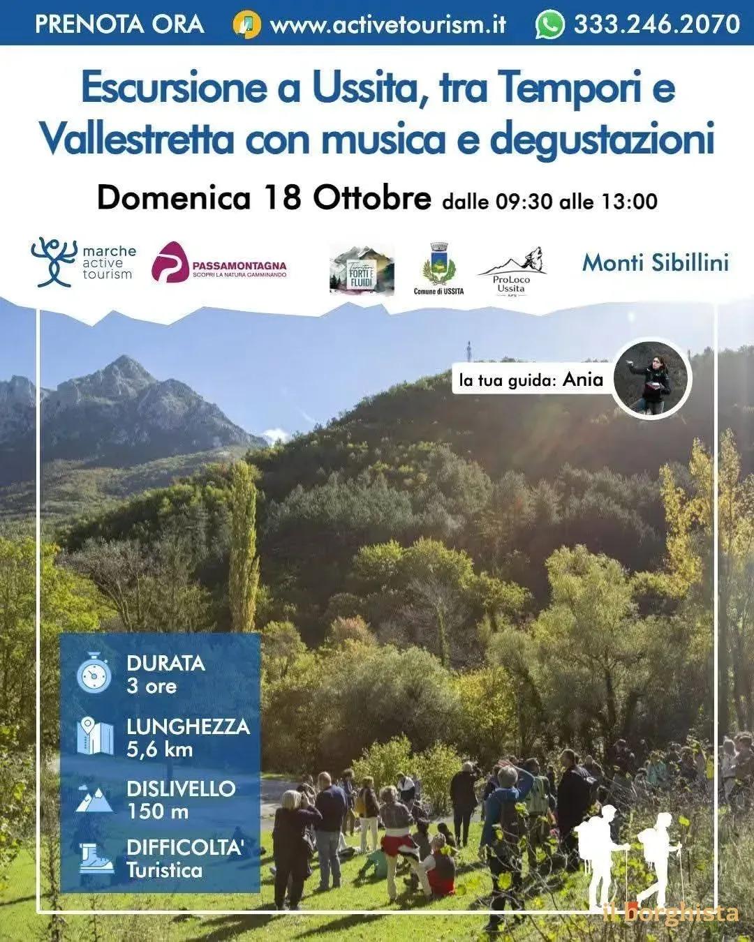 Locandina Escursione a Ussita, tra Tempori e Vallestretta 2026 a Ussita (Macerata)