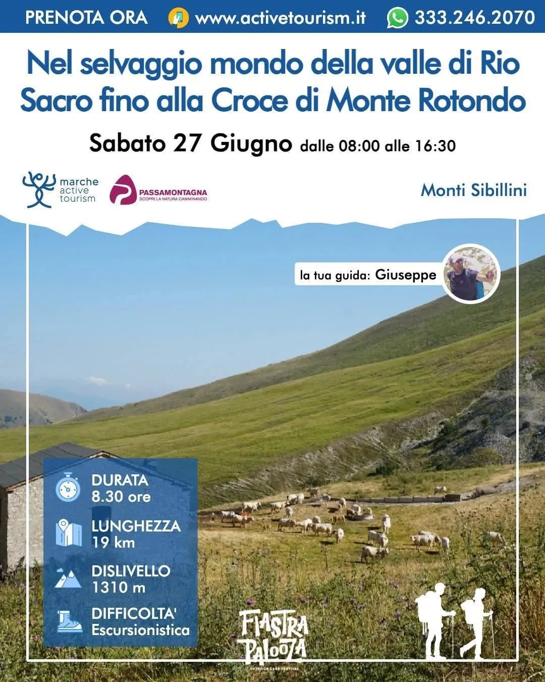 Locandina Escursione Valle di Rio Sacro e Croce di Monte Rotondo 2026 a Fiastra (Macerata)