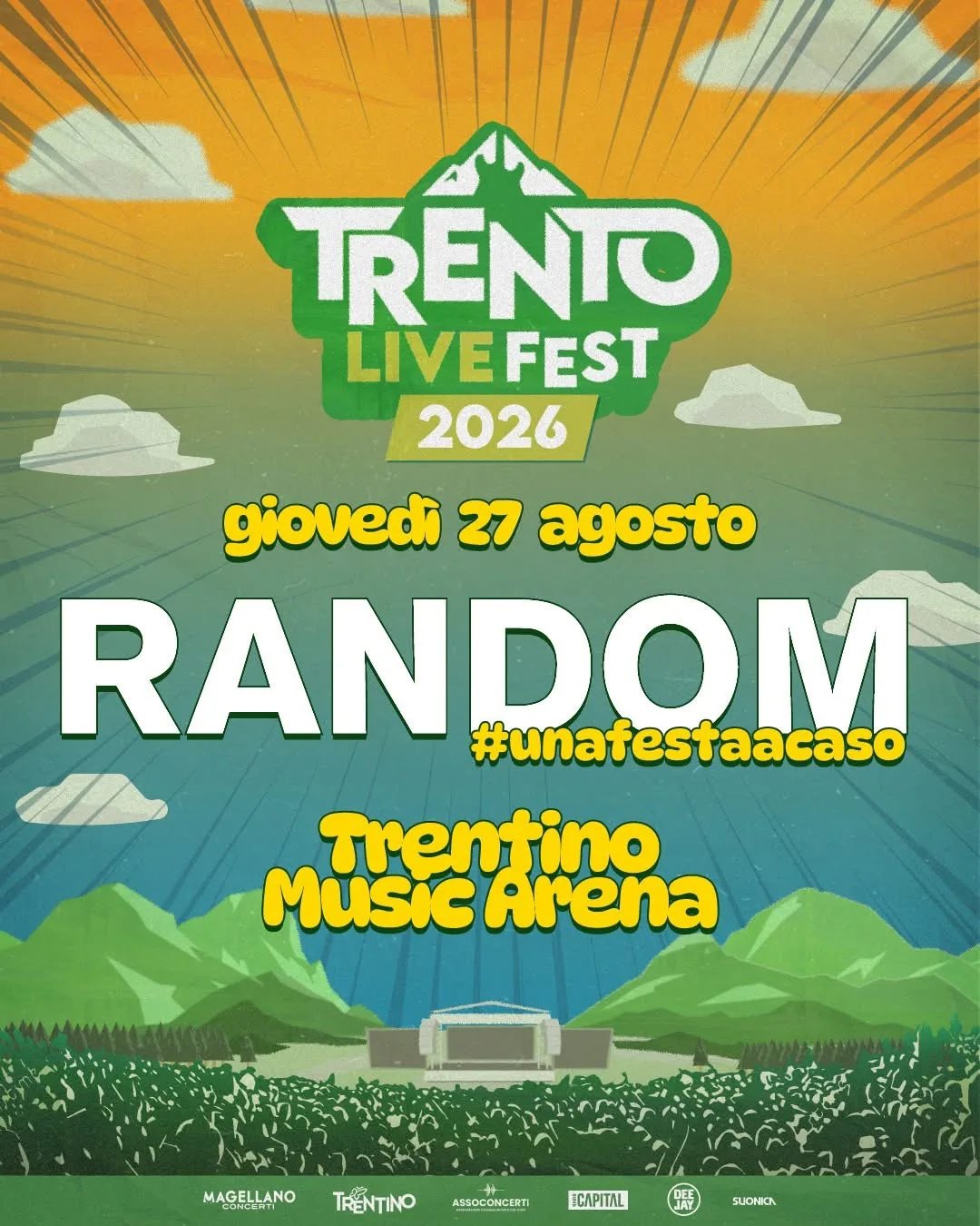 Locandina Trento Live Fest 2026 - RANDOM #unafestaacaso a Trento (Trento)