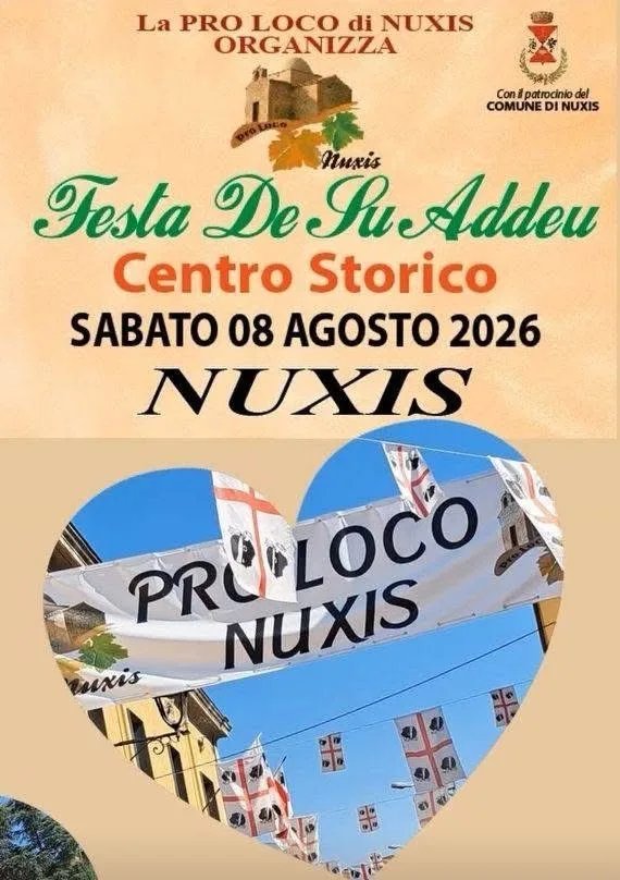 Locandina Festa De Su Addeu 2026 a Nuxis (Sulcis iglesiente)