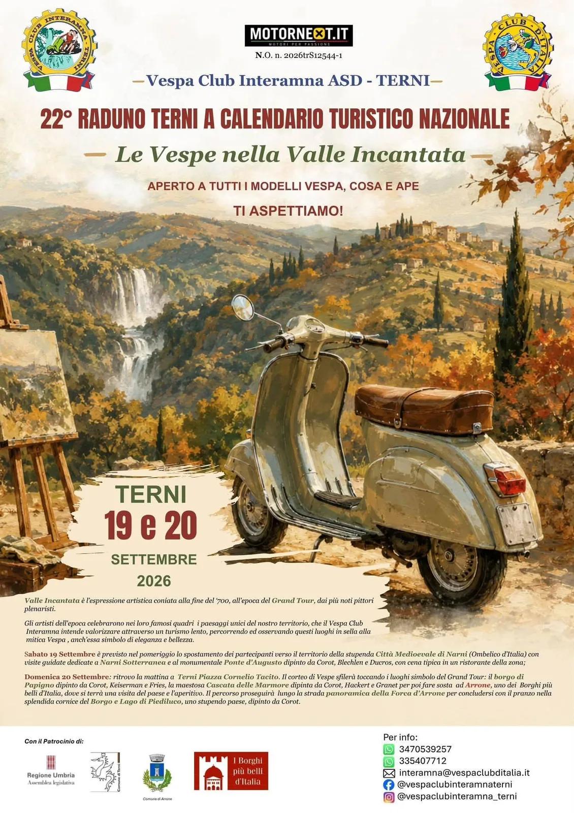 Locandina 22° Raduno Terni – Le Vespe nella Valle Incantata 2026 a Terni (Terni)