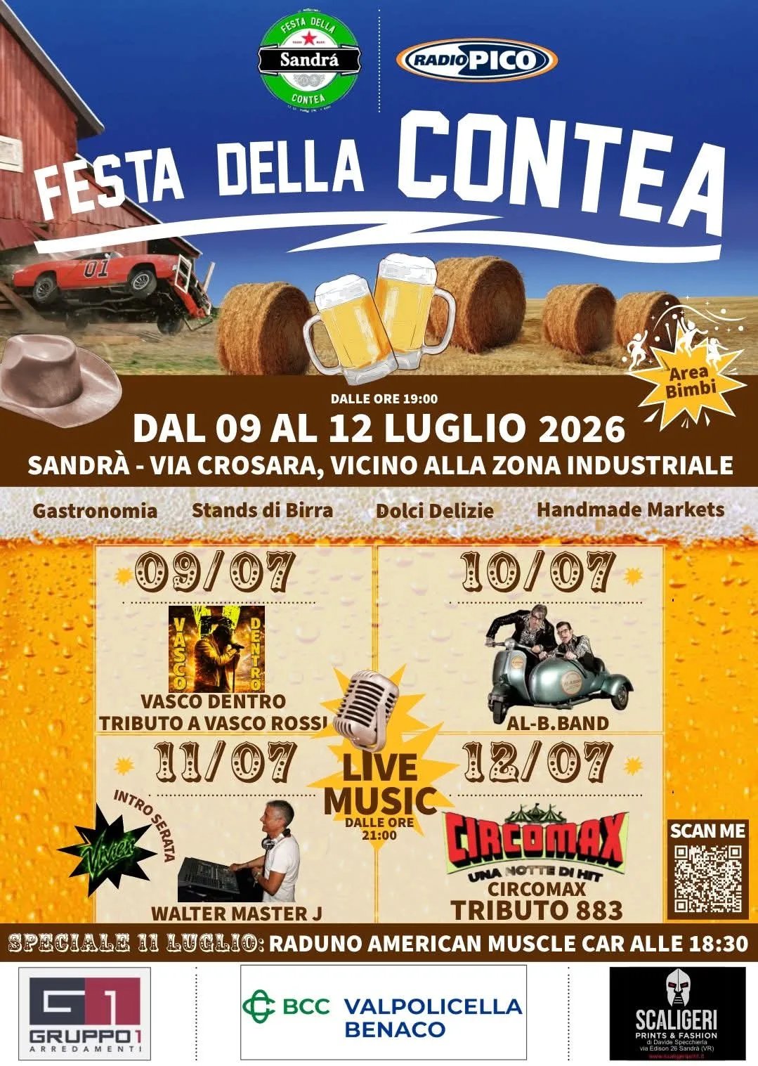 Locandina Festa della Contea Sandrà 2026 a Vittorio Veneto (Treviso)