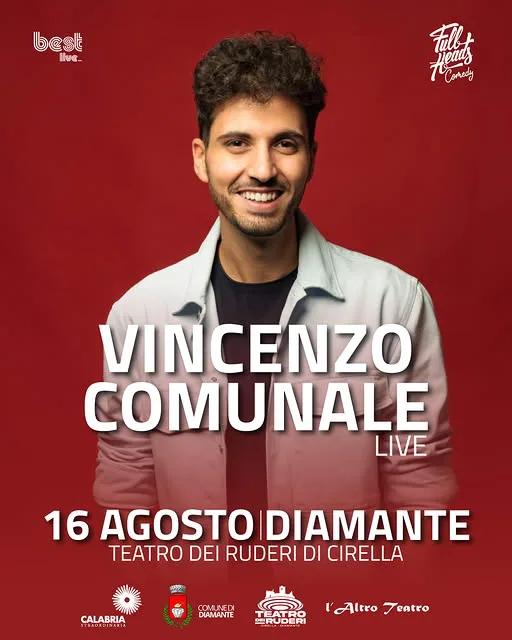 Locandina Vincenzo Comunale Live 2026 a Diamante (Cosenza)
