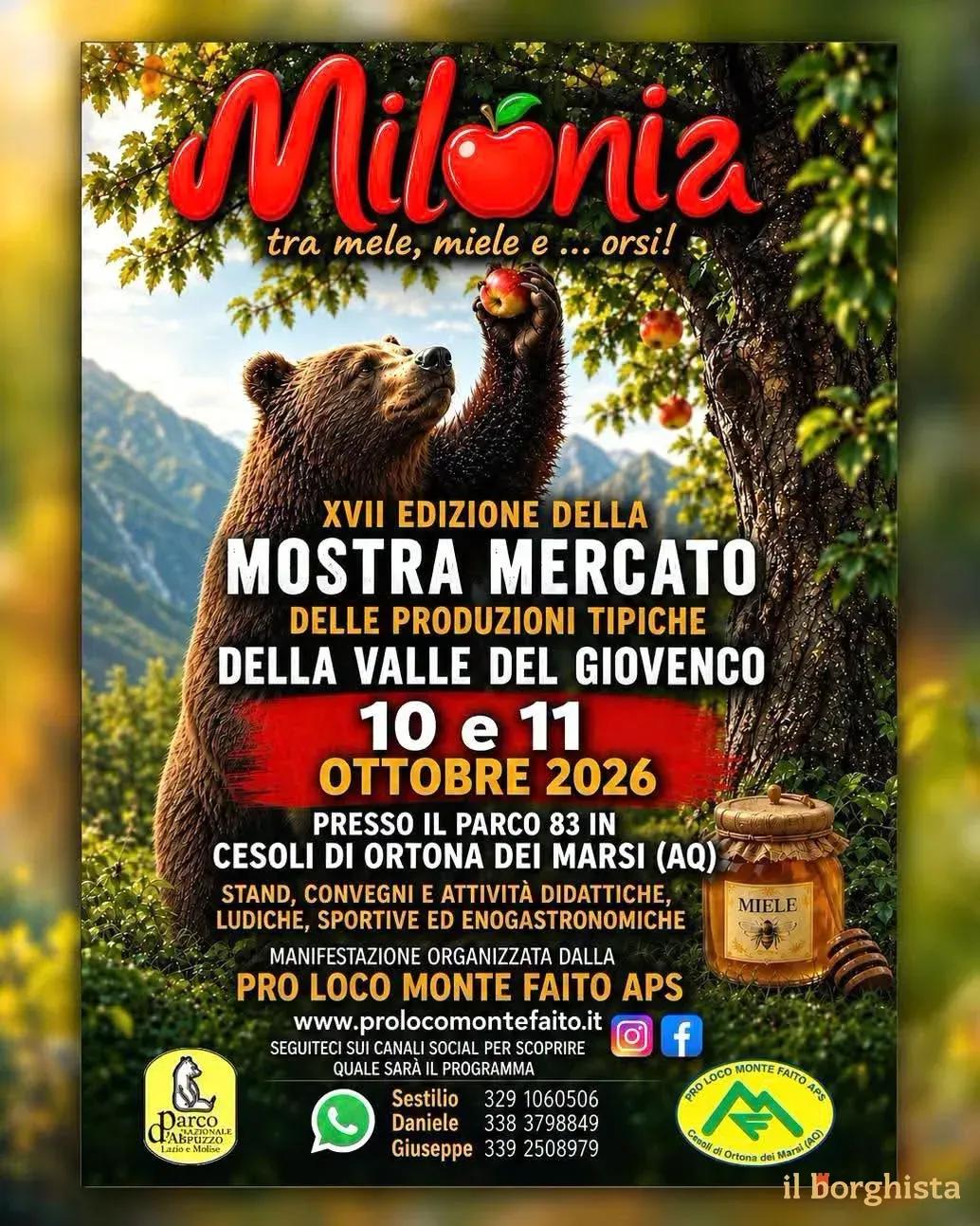 Locandina 17ª Mostra Mercato delle Produzioni Tipiche 2026 a Ortona dei Marsi (L'Aquila)